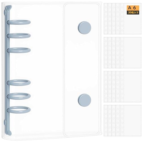 Amazon | シール帳 A6 サイズ クリアバインダー, シール手帳